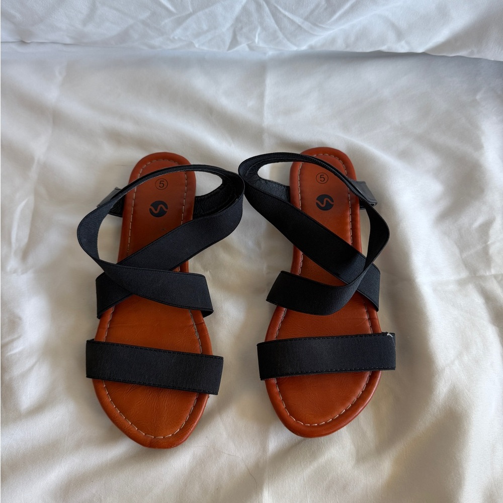 Target Black and Brown Strappy Sandals